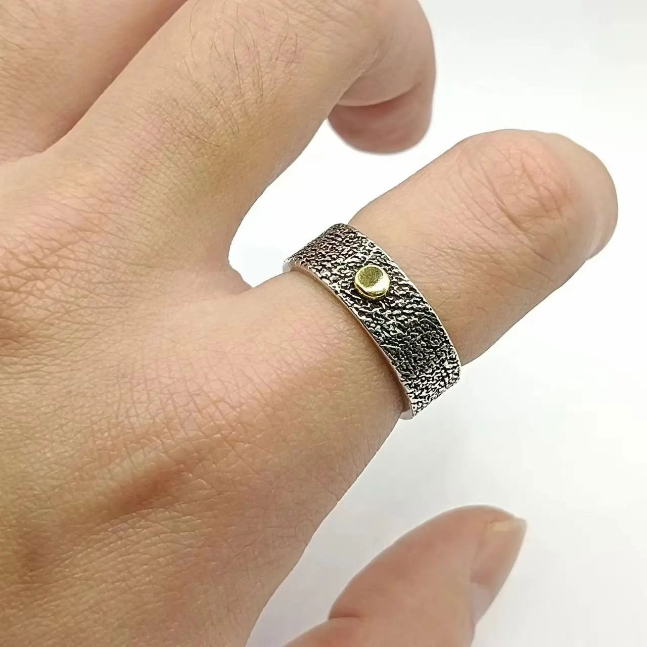 Boho Gold Sun Ring - Silver - Unisex - Adjustable - That Rock Aesthetic