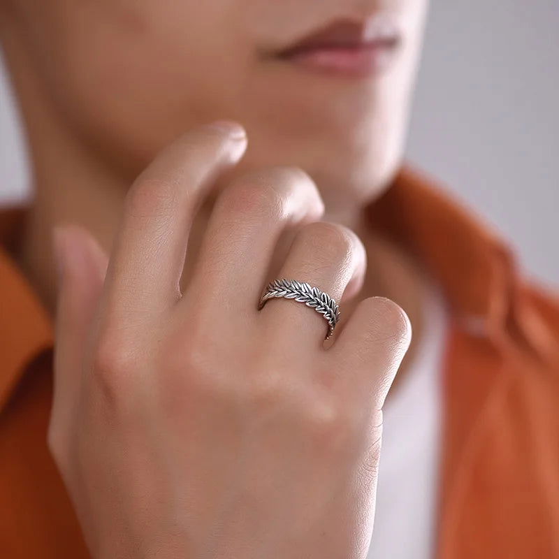 Civic Roman Crown Ring - Silver - Unisex - Adjustable - That Rock Aesthetic