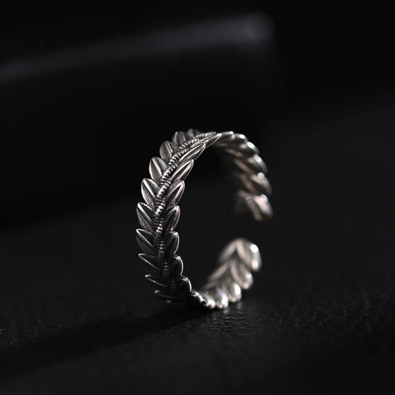 Civic Roman Crown Ring - Silver - Unisex - Adjustable - That Rock Aesthetic