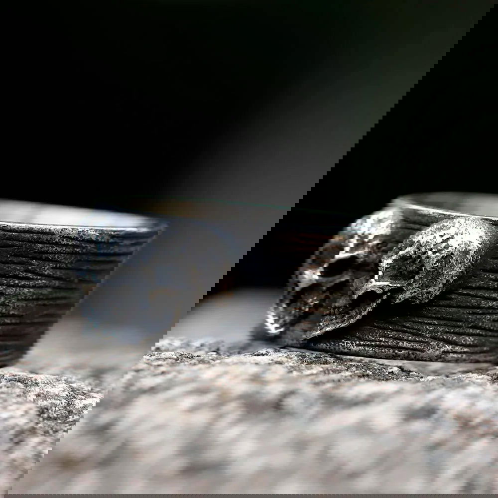 Double Skull Ring Mens - Stainless Steel Silver - Unisex - That Rock Aesthetic