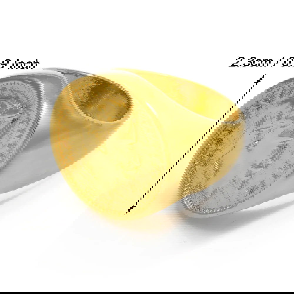 Emperor Napoleon III 1856 Gold Coin Ring Mens Signet - Gold - Unisex - That Rock Aesthetic