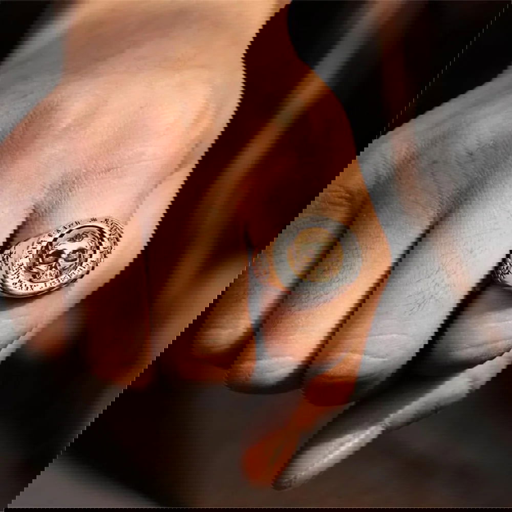 Gold Skull Mens Signet Ring - Stainless Steel Silver & Gold - Unisex - That Rock Aesthetic