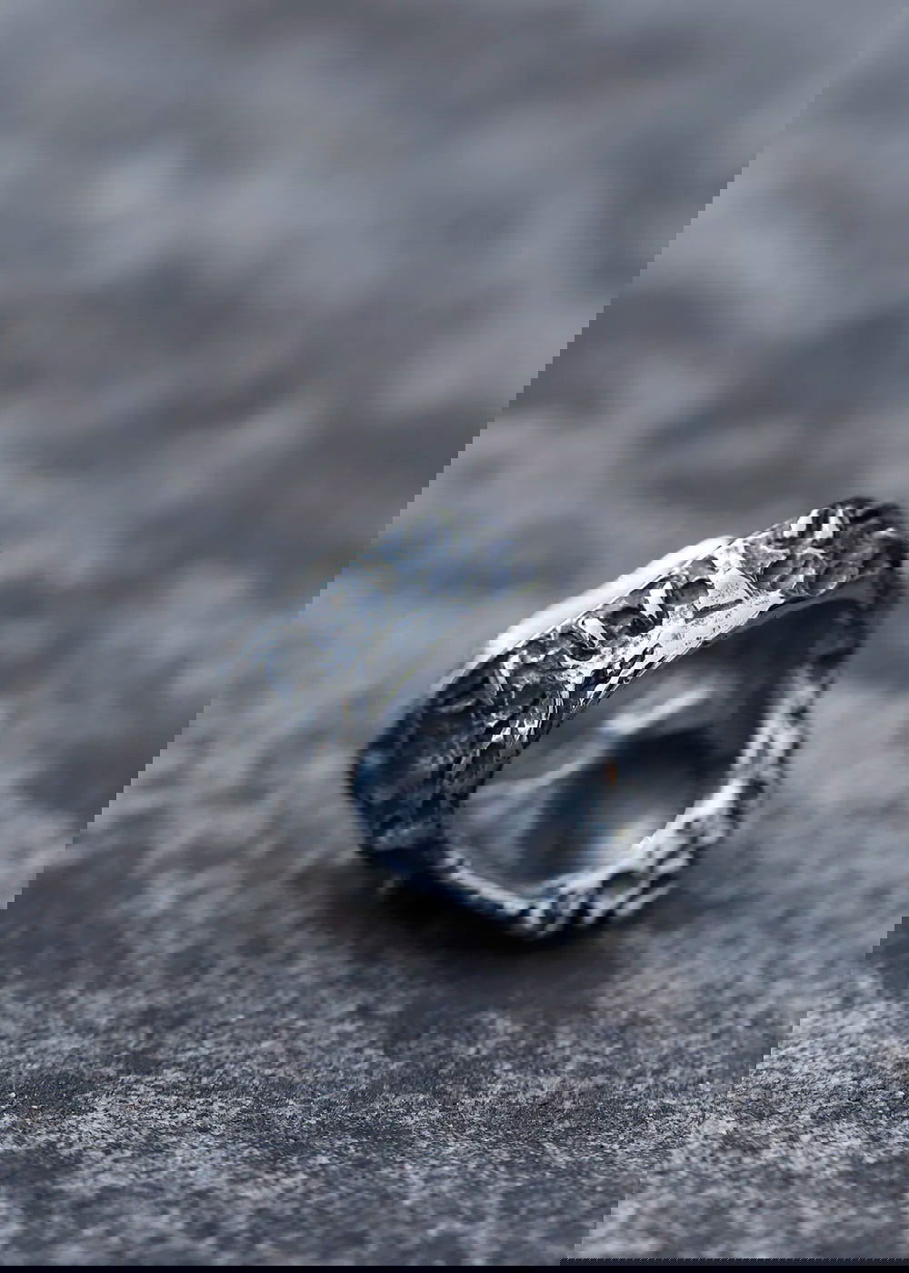 Gothic Punk Zombie Stitches Skull Ring Mens - Stainless Steel Silver - Unisex - That Rock Aesthetic
