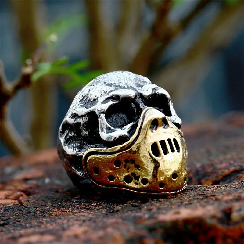 Hannibal Lecter Silence of the Lambs Mens Ring - Stainless Steel Silver & Gold - Unisex - That Rock Aesthetic