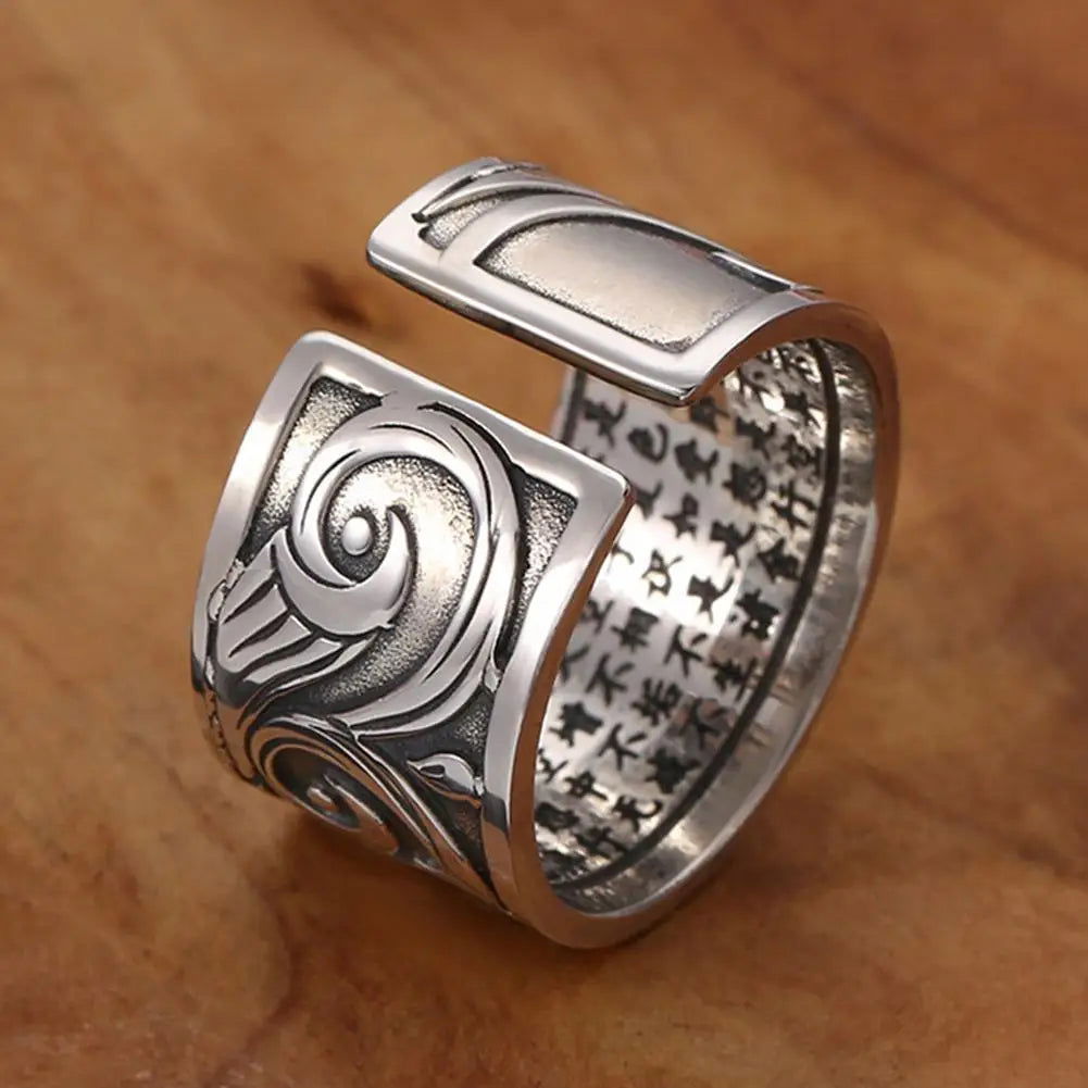 Japanese Koi Fish Ring Mens - Silver - Unisex - Adjustable - That Rock Aesthetic