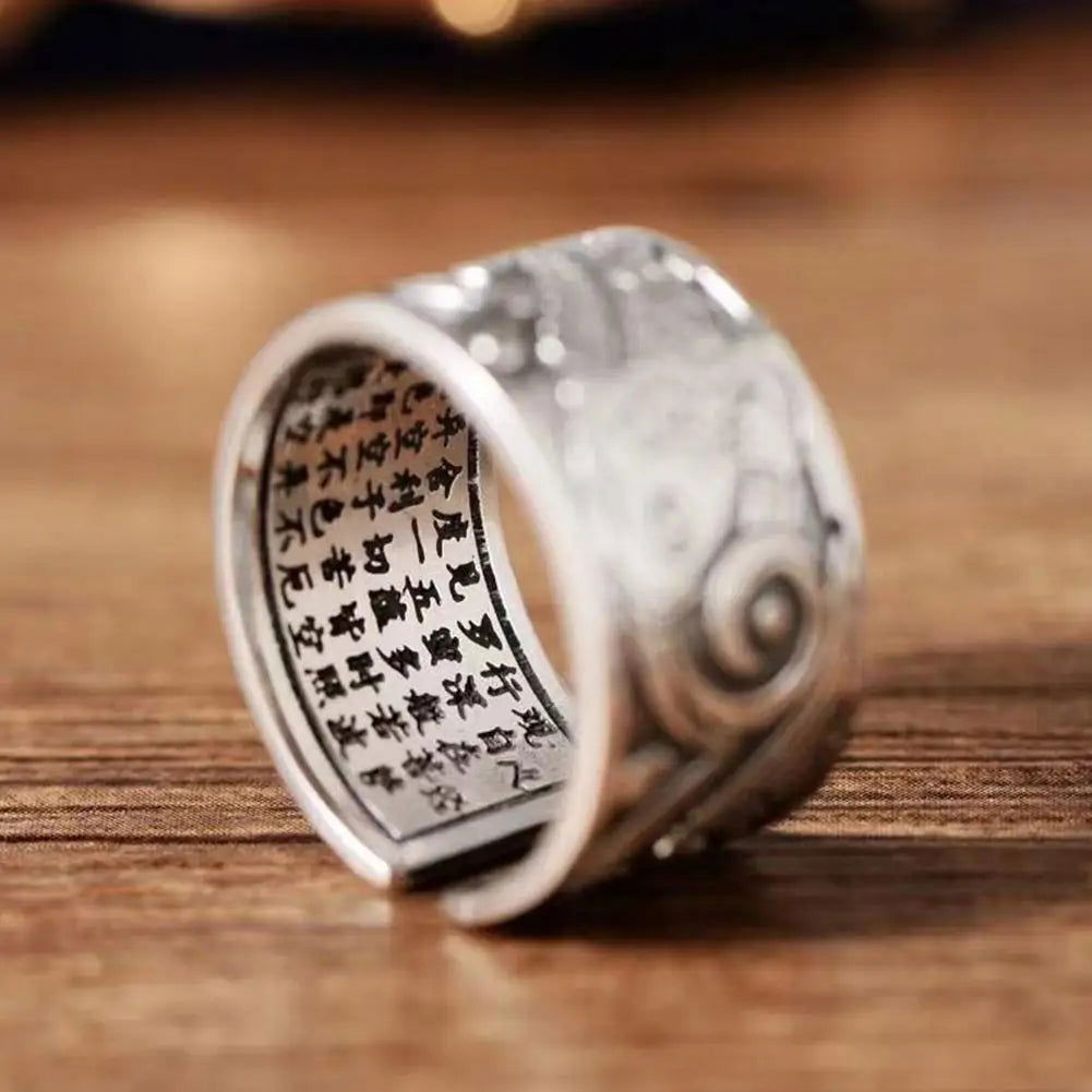 Japanese Koi Fish Ring Mens - Silver - Unisex - Adjustable - That Rock Aesthetic