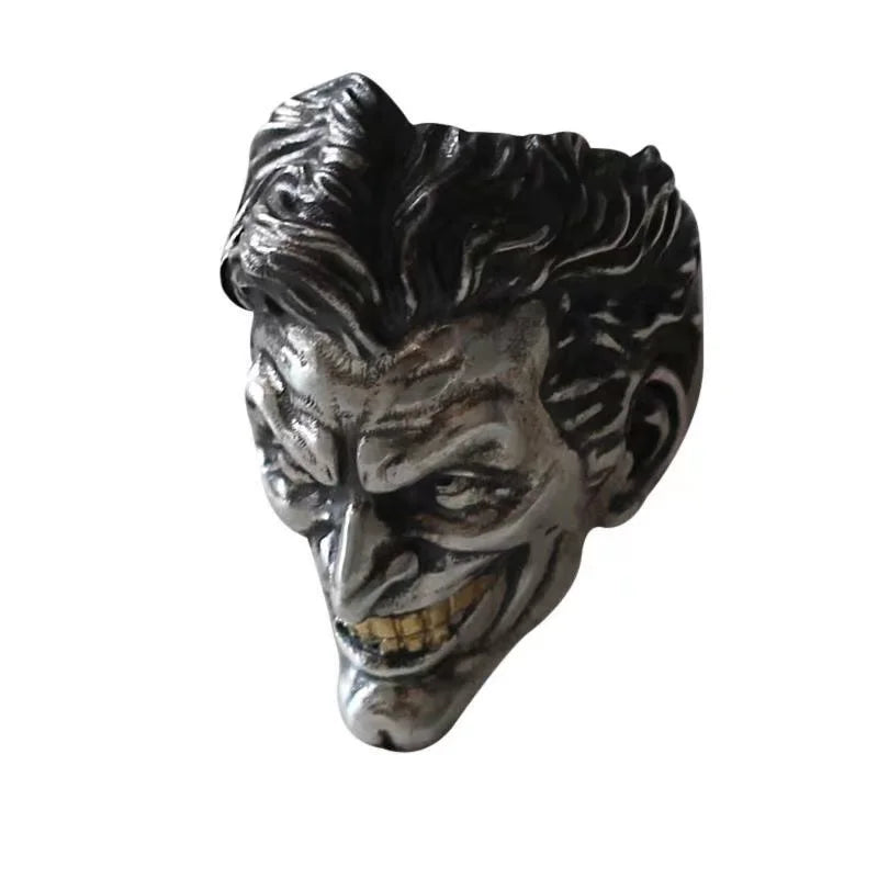 Joker Ring #1 DC Comics Superhero Mens Batman Ring - Silver - Unisex - Adjustable - That Rock Aesthetic