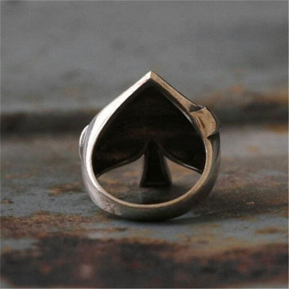 Motorhead Ring Lemmy Ace of Spades Ring Mens Music - Silver - Unisex - That Rock Aesthetic