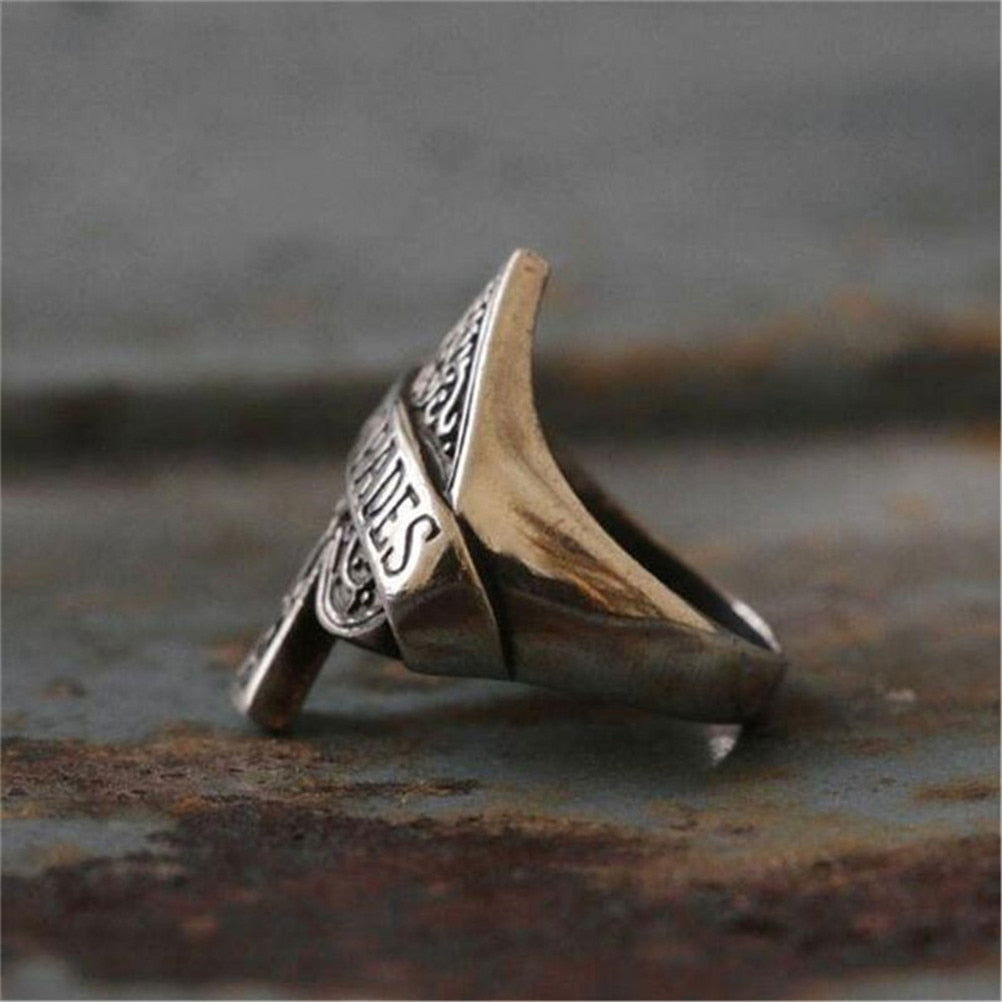 Motorhead Ring Lemmy Ace of Spades Ring Mens Music - Silver - Unisex - That Rock Aesthetic