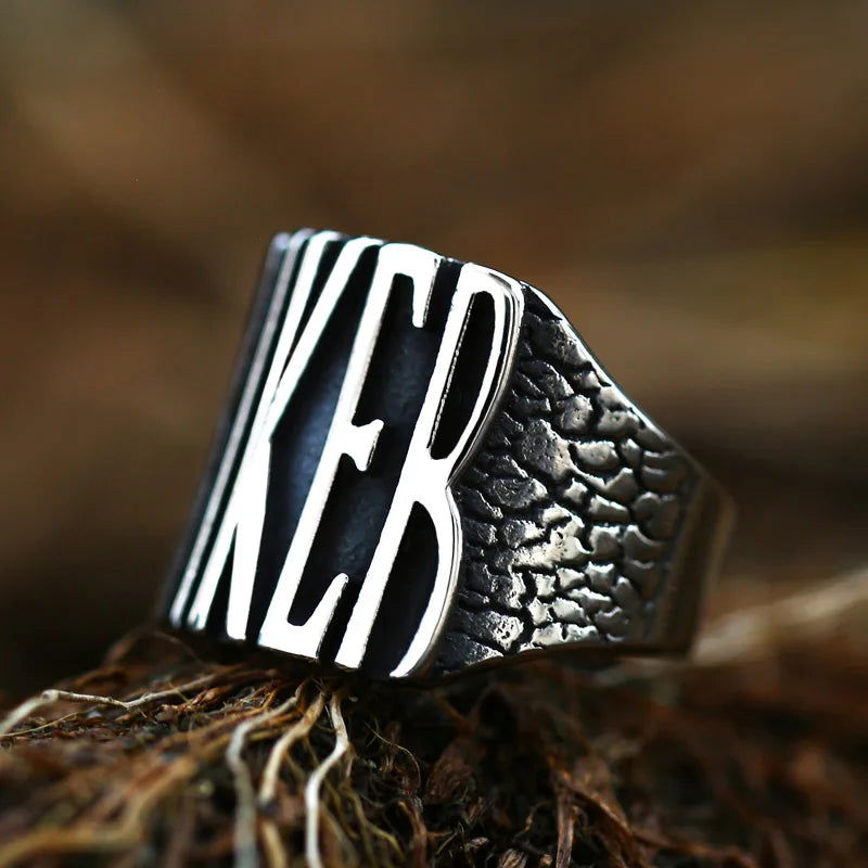Outlaw Mens BIKER Ring - Stainless Steel Silver - Unisex - That Rock Aesthetic