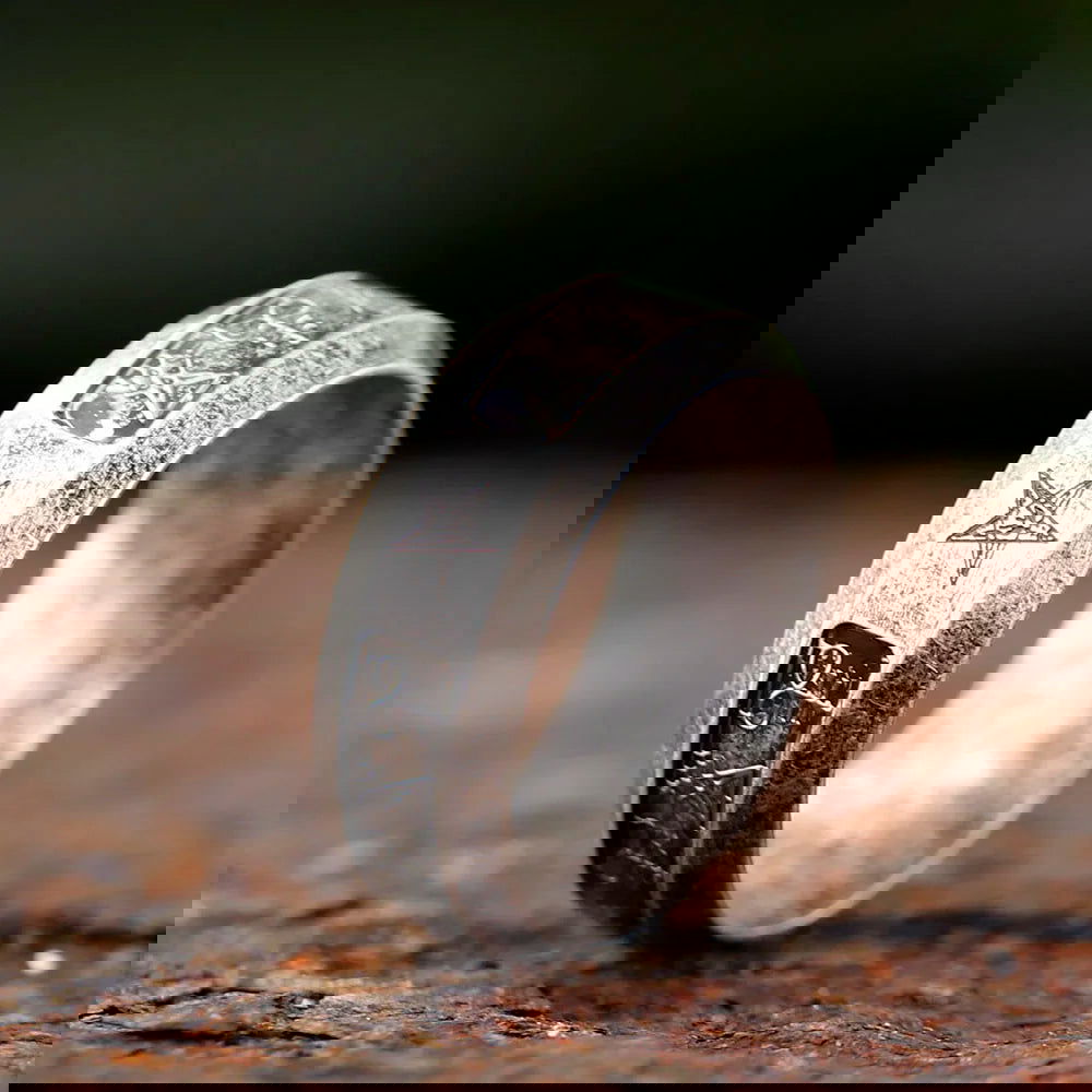 Pentagram Satanic Ring Mens Devil Lucifer - Stainless Steel Silver - Unisex - That Rock Aesthetic