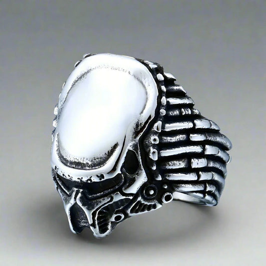 Predator Movie Ring #2 Mens - Titanium Steel Silver - Unisex - That Rock Aesthetic