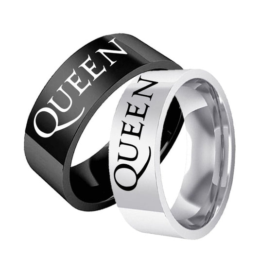 Queen Ring Music Freddie Mercury - Stainless Steel Silver & Black - Unisex - That Rock Aesthetic