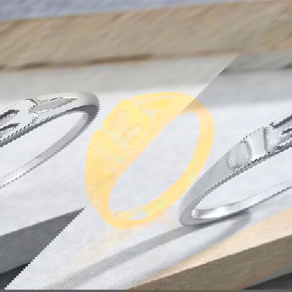 Round Number 13 Minimalist Mens Ring - Stainless Steel Silver & Gold - Unisex - That Rock Aesthetic
