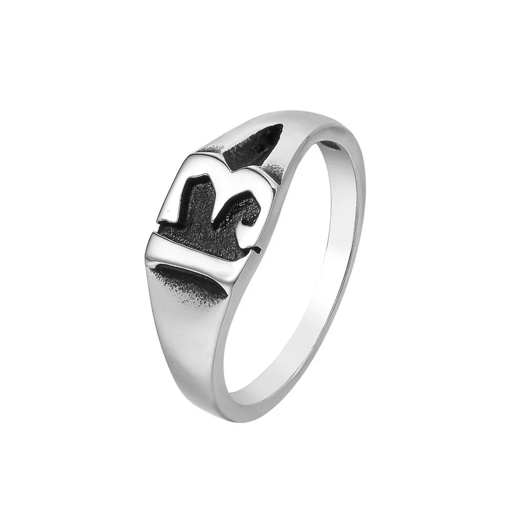 Round Number 13 Minimalist Mens Ring - Stainless Steel Silver & Gold - Unisex - That Rock Aesthetic