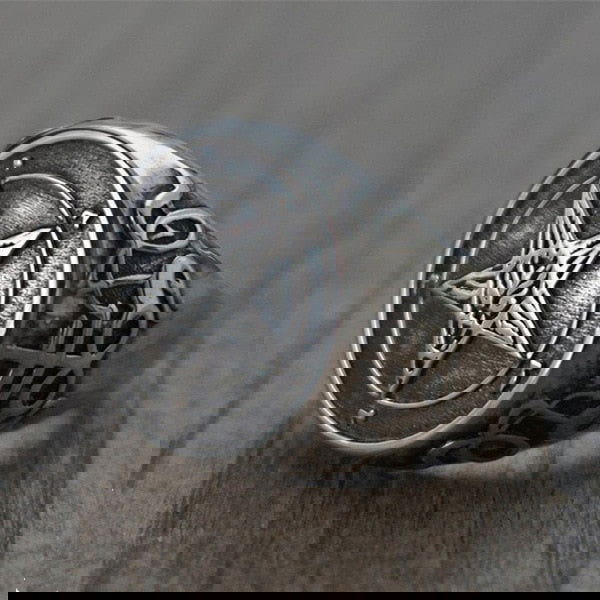 Satanic Pentagram Ring Mens - Silver - Unisex - That Rock Aesthetic