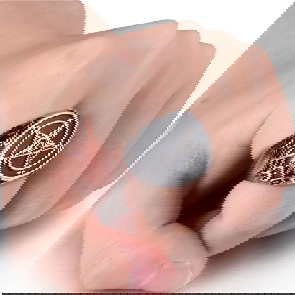 Satanic Pentagram Ring Mens Signet - Silver - Unisex - That Rock Aesthetic