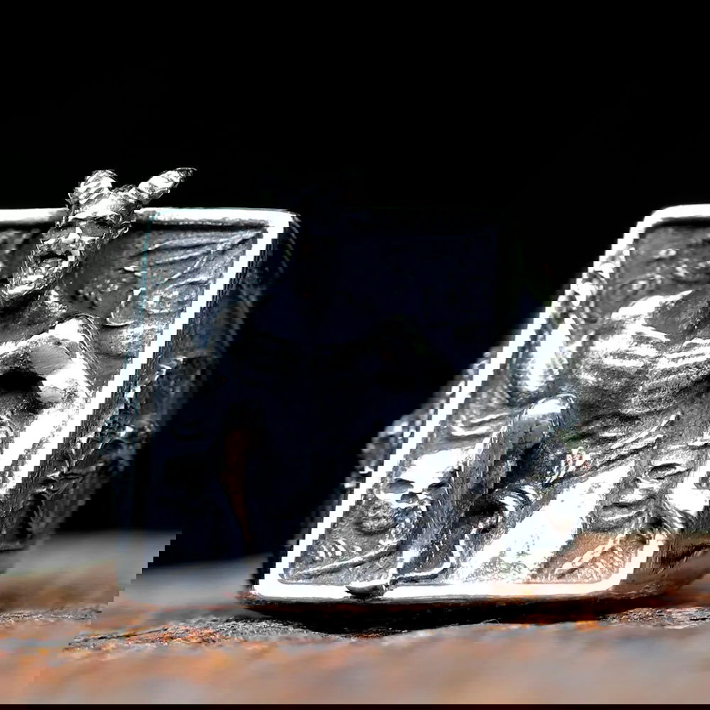 Satanic Skull Baphomet Ring Mens Devil Lucifer - Stainless Steel Silver - Unisex - That Rock Aesthetic