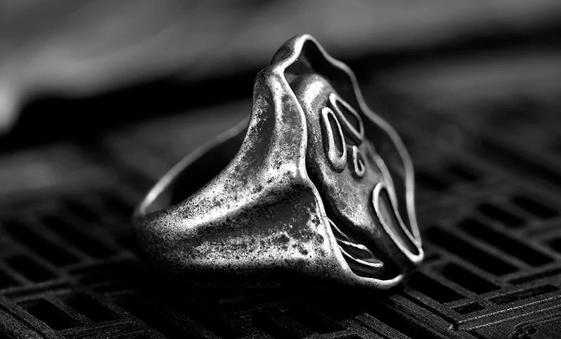 Scream Ghostface Mens Ring - Stainless Steel Silver - Unisex - That Rock Aesthetic