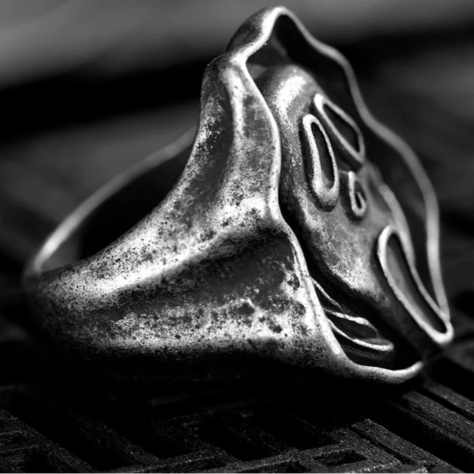 Scream Ghostface Mens Ring - Stainless Steel Silver - Unisex - That Rock Aesthetic