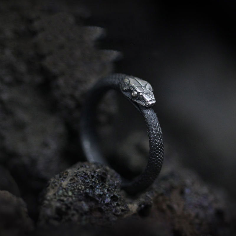 Snake Ouroboros Ring Mens - Silver - Unisex - That Rock Aesthetic