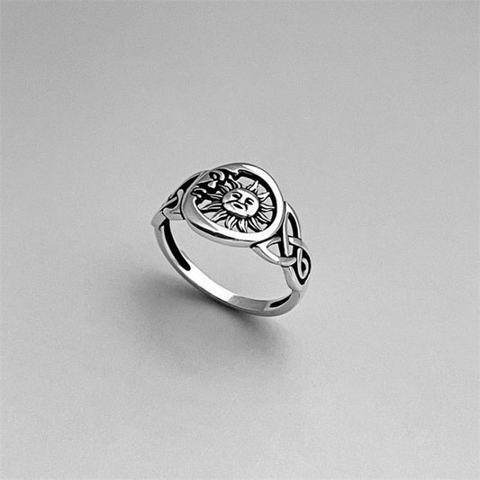 Greek Mythology Sun and Moon Ring - Silver - Unisex - That Rock Aesthetic