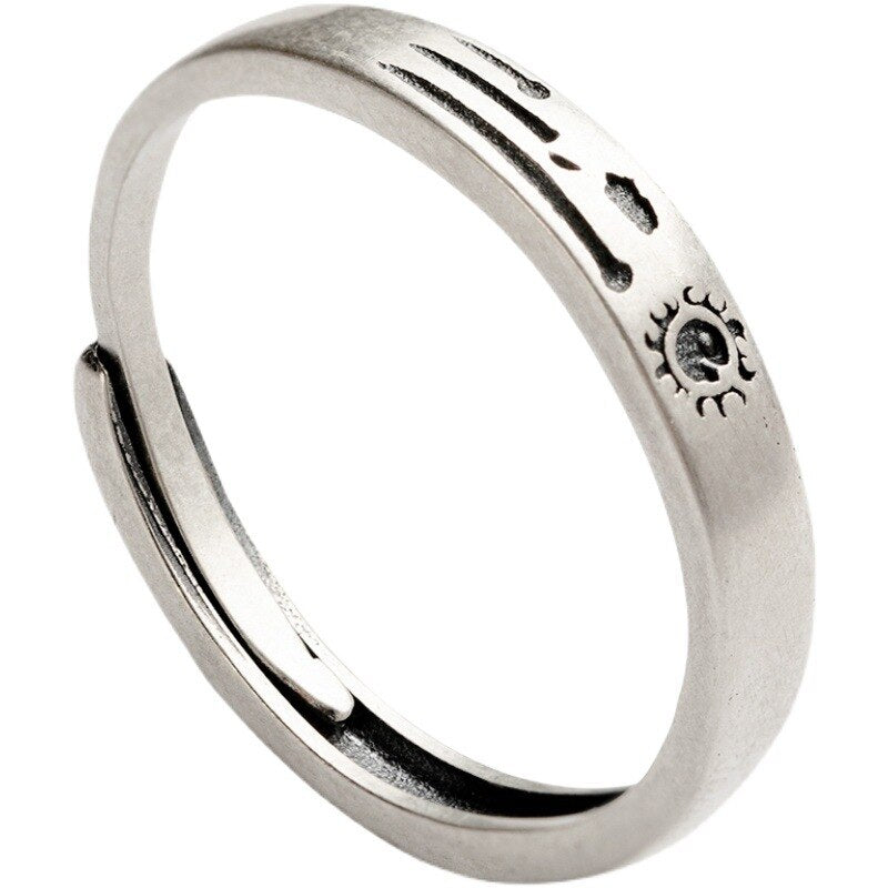 Shooting Star Boho Sun and Moon Rings Set - Silver - Unisex - That Rock Aesthetic