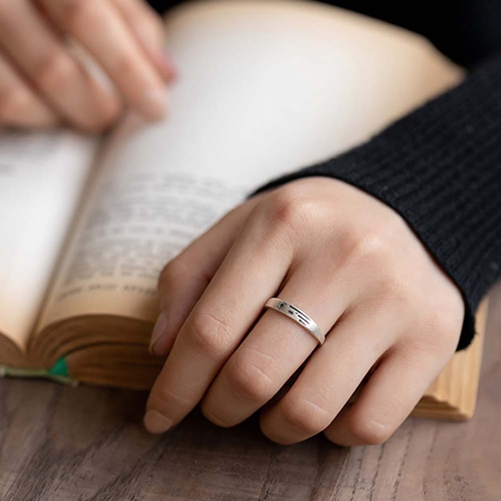 Shooting Star Boho Sun and Moon Rings Set - Silver - Unisex - That Rock Aesthetic