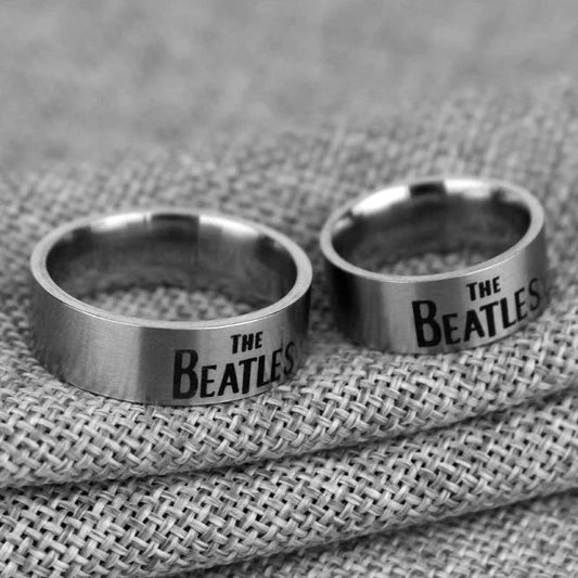 The Beatles Ring Logo Rock Band Music Ring - Titanium Steel Silver - Unisex - That Rock Aesthetic