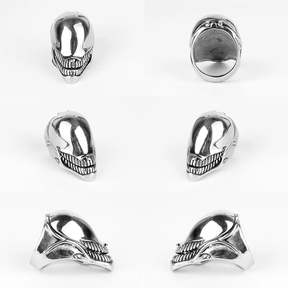 Venom Superhero Mens Spiderman Marvel Ring - Stainless Steel Silver - Unisex - That Rock Aesthetic
