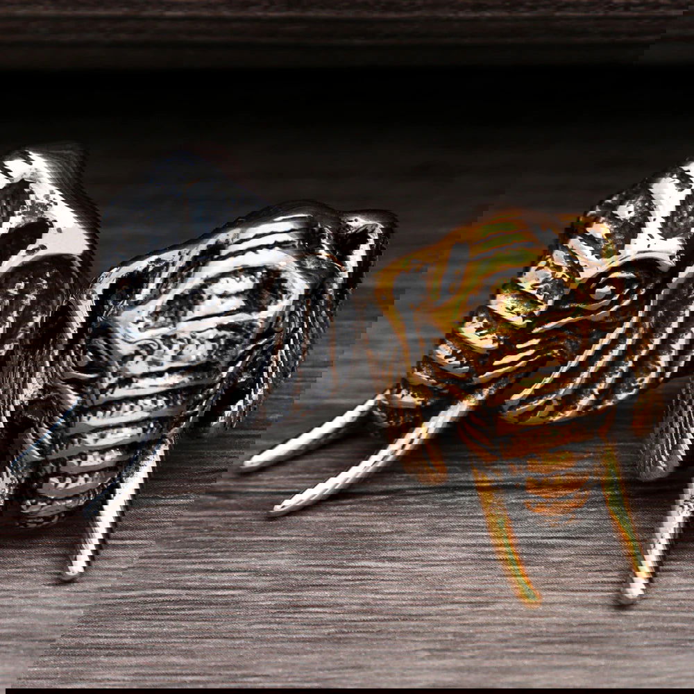 Wild African Elephant Ring Mens - Stainless Steel Silver & Gold - Unisex - That Rock Aesthetic