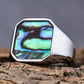 Abalone Shell Ring Mens Gemstone - Stainless Steel Silver & Gold - Unisex - That Rock Aesthetic