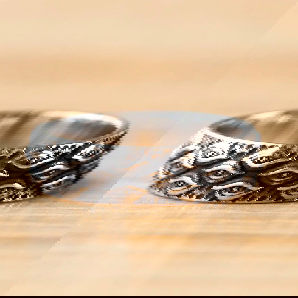 All-Seeing Eye of Providence Eyeball Ring Mens - Eye of God - Stainless Steel Silver - Unisex - That Rock Aesthetic