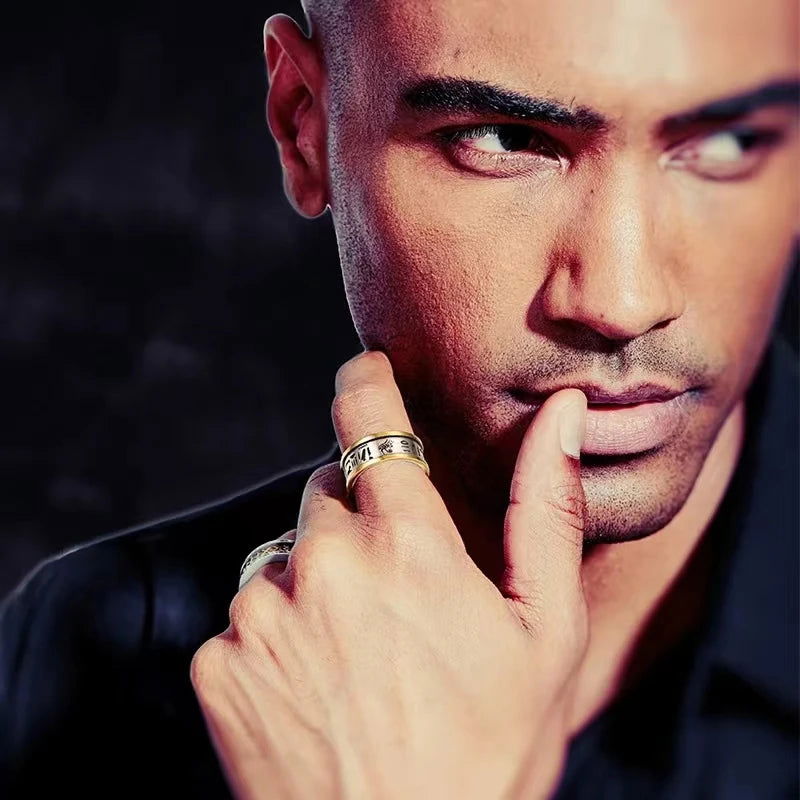 Ancient Egyptian Ring Mens Ankh Gold Eye of Horus Ring - Unisex - Adjustable - That Rock Aesthetic