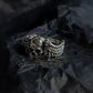 Angel Wing Skull Ring Mens - Silver - Unisex - Adjustable - That Rock Aesthetic