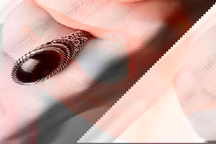 Black Onyx Ring Round Mens Gemstone - Silver - Unisex - That Rock Aesthetic