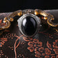 Black Onyx Ring Round Mens Gemstone - Silver - Unisex - That Rock Aesthetic