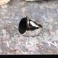 Oval Mens Black Onyx Ring - Gold or Silver - Unisex - That Rock Aesthetic