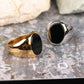 Oval Mens Black Onyx Ring - Gold or Silver - Unisex - That Rock Aesthetic