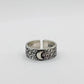 Boho Crescent Moon Ring - Silver - Unisex - Adjustable - That Rock Aesthetic