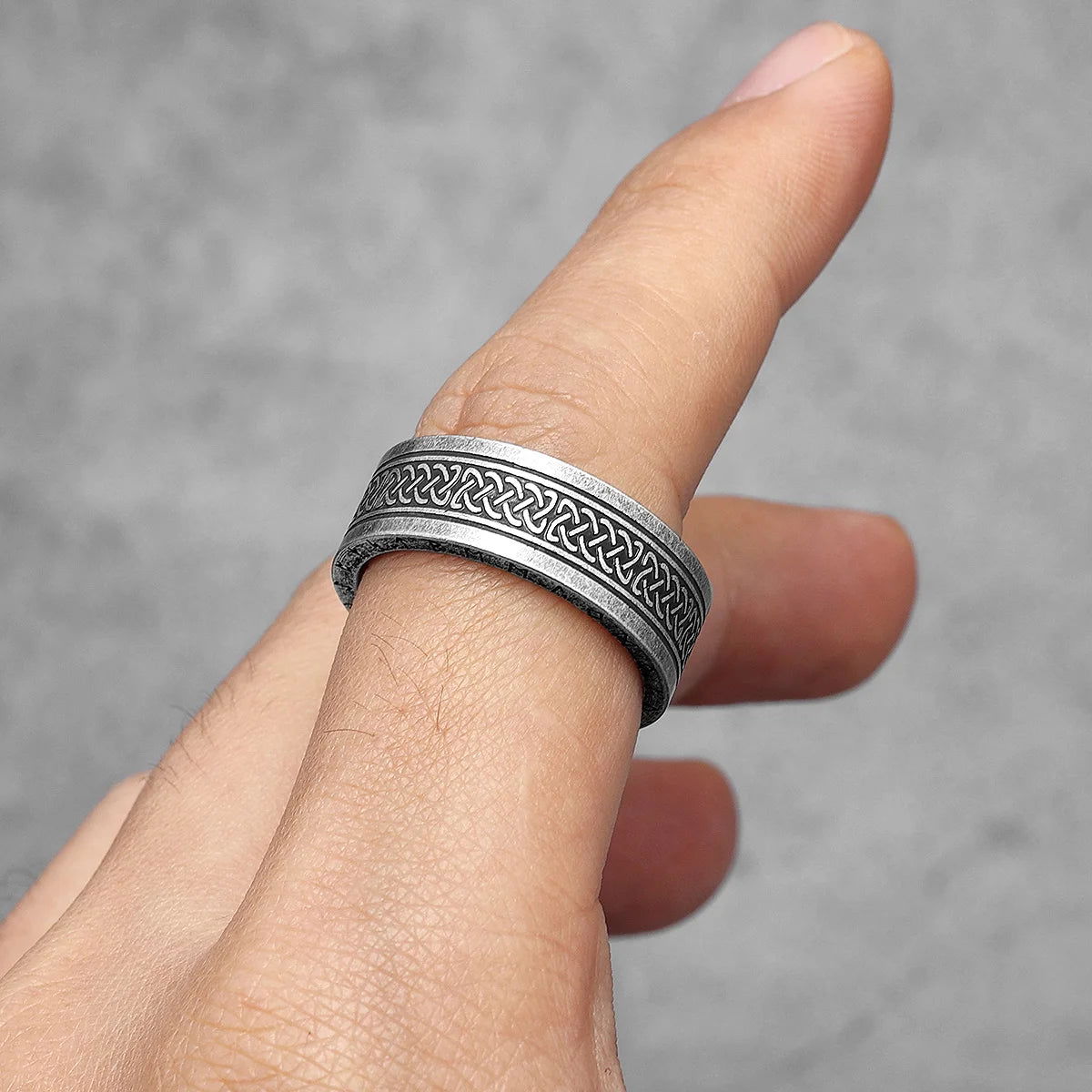 Celtic Knot Ring Collection - Stainless Steel Silver & Black Spinner - Unisex - That Rock Aesthetic