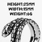 Coiled Mens Snake Ring - Stainless Steel Silver - Unisex - That Rock Aesthetic