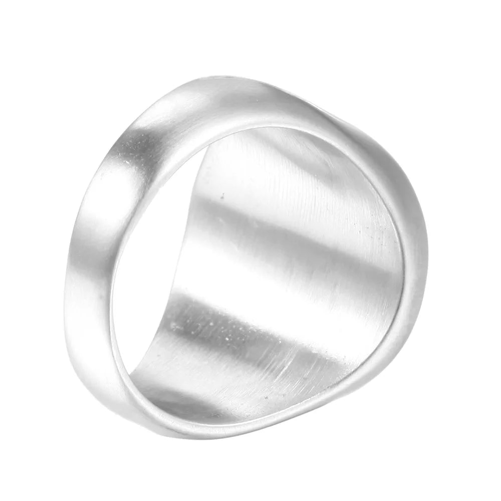 Compass Mens Gold Signet Ring - Stainless Steel Silver, Gold & Black - Unisex - That Rock Aesthetic
