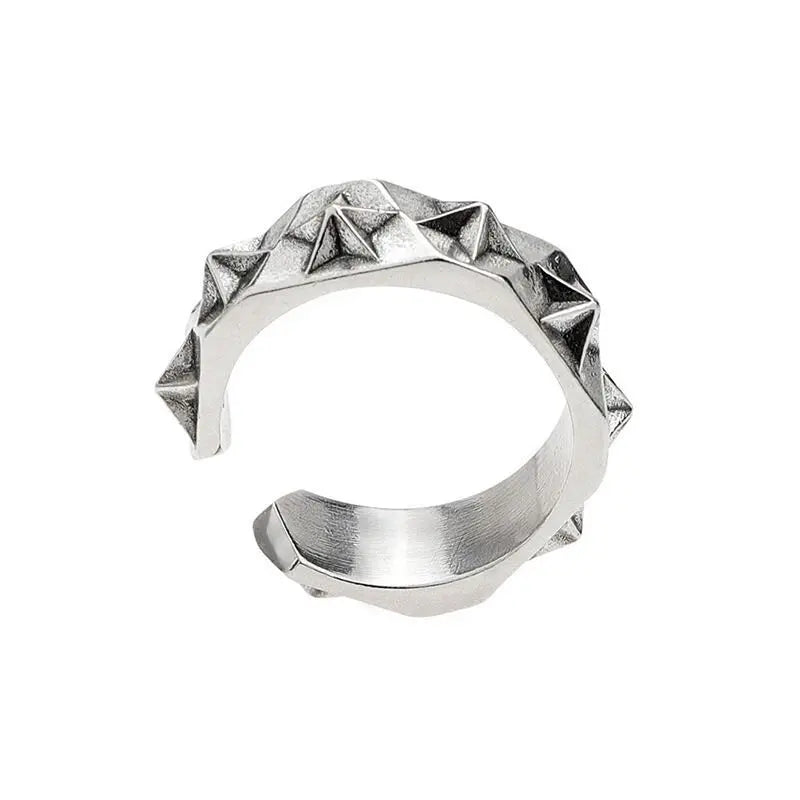 Cosmic Boho Star Ring - 925 Sterling Silver - Unisex - Adjustable - That Rock Aesthetic