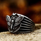 Moon Skull Moth Death's Head Ring Mens - Silver - Unisex - That Rock Aesthetic