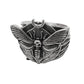 Moon Skull Moth Death's Head Ring Mens - Silver - Unisex - That Rock Aesthetic
