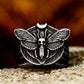 Moon Skull Moth Death's Head Ring Mens - Silver - Unisex - That Rock Aesthetic