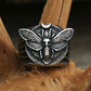 Moon Skull Moth Death's Head Ring Mens - Silver - Unisex - That Rock Aesthetic