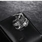 Devil Horn Wraparound Mens Electric Guitar Ring - Silver - Unisex - Adjustable - That Rock Aesthetic