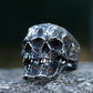 Double-Headed Gothic Mens Skull Ring - Titanium Steel Silver - Unisex - That Rock Aesthetic
